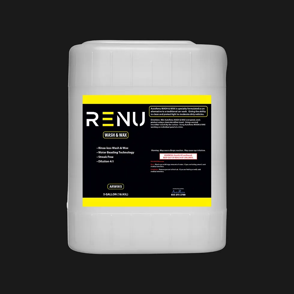 AutoRenu Waterless Wash & Wax- 5 Gal