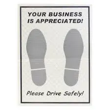 Footprint Paper Floor Mat